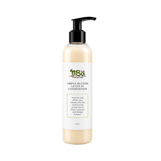 TiBa Naturals Triple Butter Leave-In Conditioner 8 oz pump bottle
